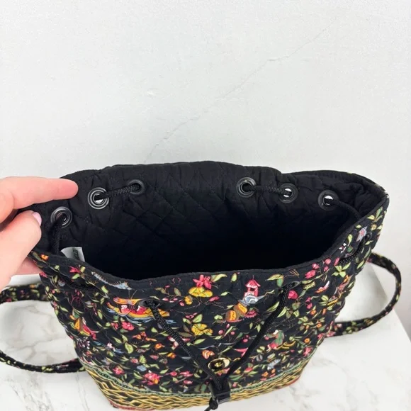Vintage Vera Bradley Asian Print Quilted Backpack - Picture 9 of 13